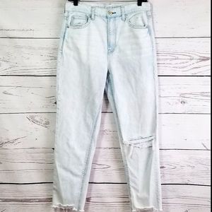 American Eagle Outfitters Destroyed Fray Mom Jeans